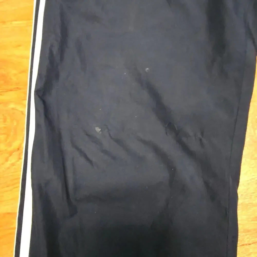 Adidas Mens Track Pants Navy Blue Striped Athletic Sportswear M Sweatpants